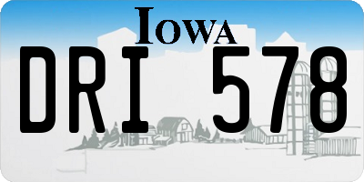 IA license plate DRI578