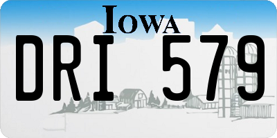 IA license plate DRI579