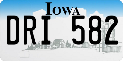 IA license plate DRI582