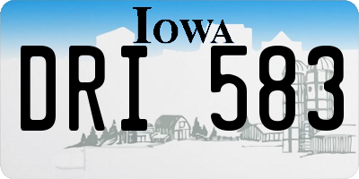 IA license plate DRI583