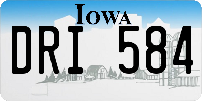 IA license plate DRI584