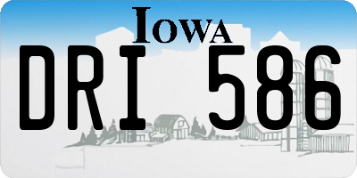 IA license plate DRI586
