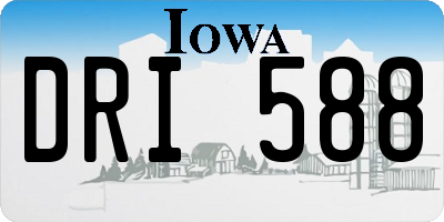 IA license plate DRI588