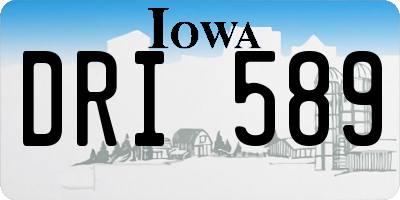 IA license plate DRI589