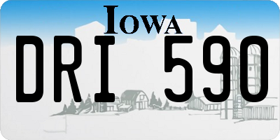 IA license plate DRI590