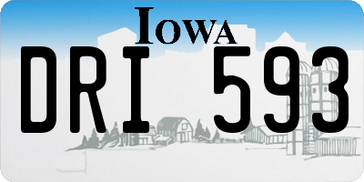 IA license plate DRI593