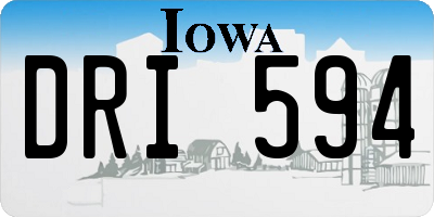IA license plate DRI594