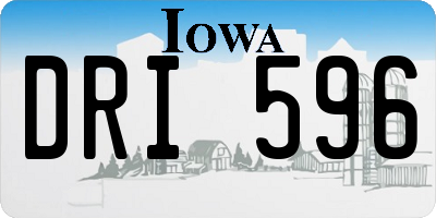IA license plate DRI596