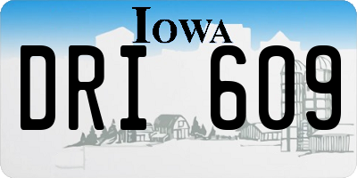 IA license plate DRI609