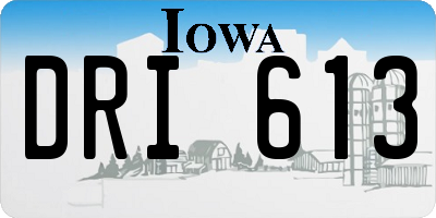 IA license plate DRI613