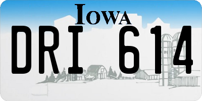 IA license plate DRI614