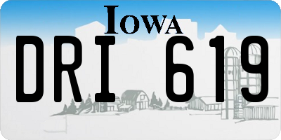 IA license plate DRI619