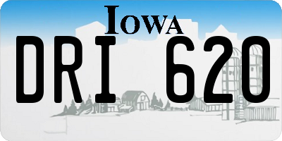 IA license plate DRI620