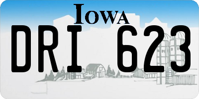 IA license plate DRI623