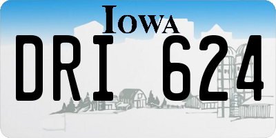 IA license plate DRI624