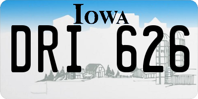 IA license plate DRI626