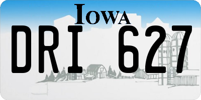 IA license plate DRI627