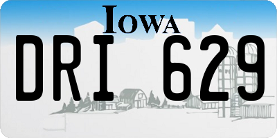 IA license plate DRI629