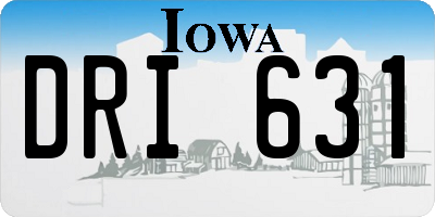 IA license plate DRI631