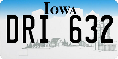 IA license plate DRI632