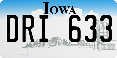 IA license plate DRI633