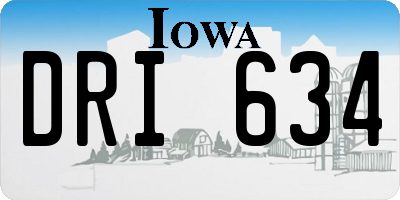 IA license plate DRI634