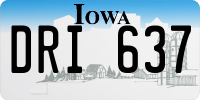 IA license plate DRI637