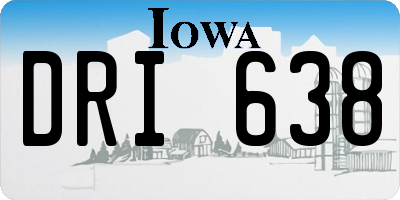 IA license plate DRI638