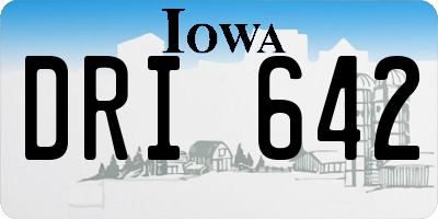 IA license plate DRI642