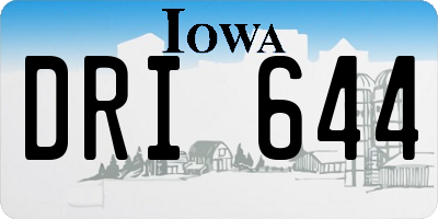 IA license plate DRI644
