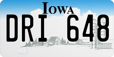 IA license plate DRI648