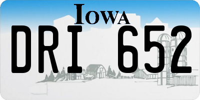 IA license plate DRI652