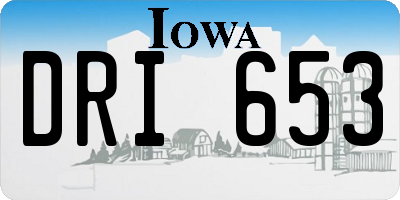 IA license plate DRI653