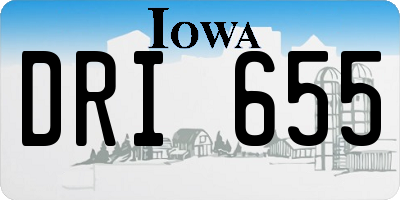 IA license plate DRI655
