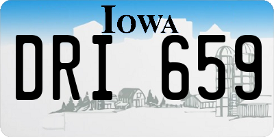 IA license plate DRI659
