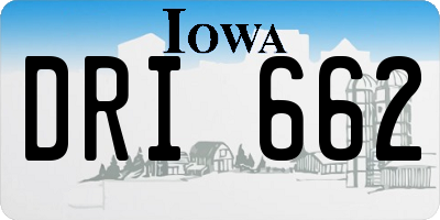IA license plate DRI662