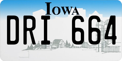 IA license plate DRI664