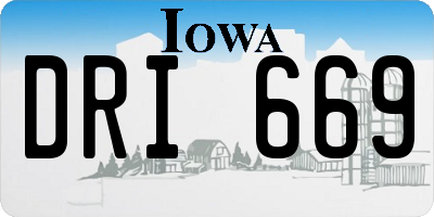 IA license plate DRI669