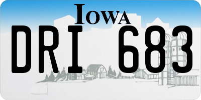 IA license plate DRI683