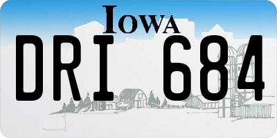 IA license plate DRI684