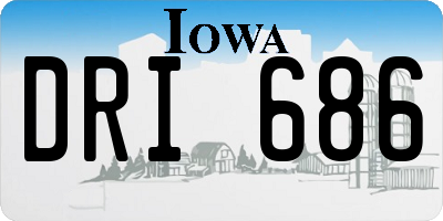 IA license plate DRI686