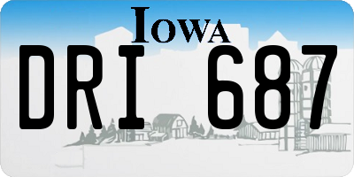 IA license plate DRI687