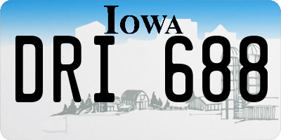 IA license plate DRI688