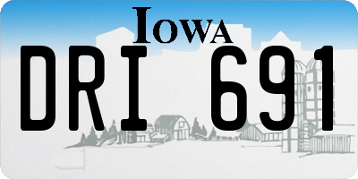 IA license plate DRI691