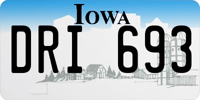 IA license plate DRI693