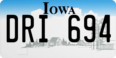 IA license plate DRI694