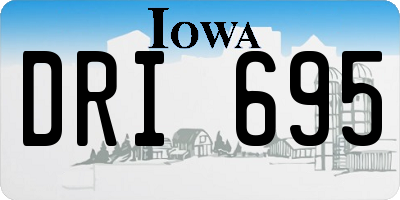 IA license plate DRI695