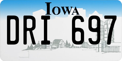 IA license plate DRI697