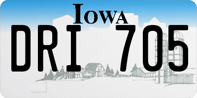 IA license plate DRI705