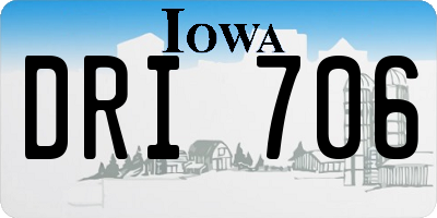 IA license plate DRI706